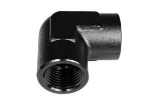 Adapter 1/2 NPT 90' female-female coupler hose fitting Black