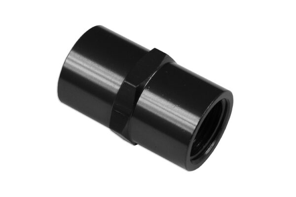 1/2 NPT to 1/2 NPT Straight Female Coupler Union Bush Oil Hose Fitting Adapter Black