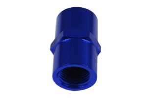 1/2 NPT to 1/2 NPT Straight Female Coupler Union Bush Oil Hose Fitting Adapter Blue