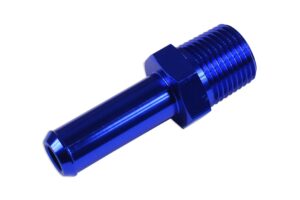 1/4 NPT to 9-10mm (3/8) Push On Barb Tail Hose Pipe Fitting Adapter Fuel Blue