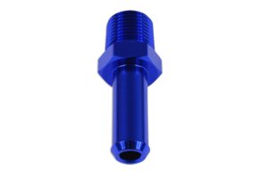 1/8 NPT to 6-7mm (1/4) Push On Barb Tail Hose Pipe Fitting Adapter Fuel Blue
