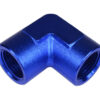 Adapter 1/8 NPT 90' female-female coupler hose fitting Blue