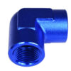 Adapter 1/8 NPT 90' female-female coupler hose fitting Blue