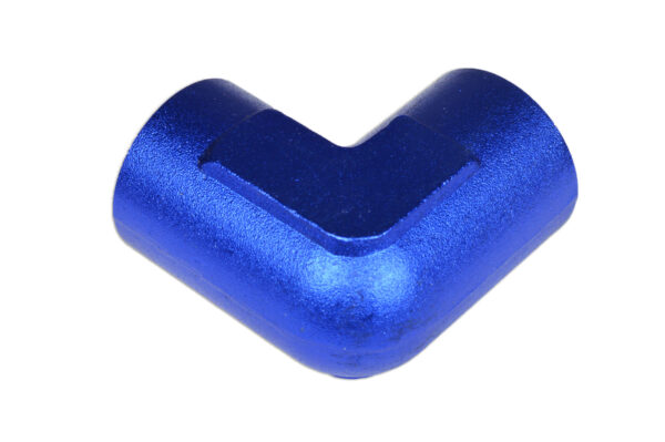 Adapter 1/8 NPT 90' female-female coupler hose fitting Blue