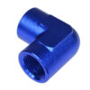 Adapter 1/8 NPT 90' female-female coupler hose fitting Blue