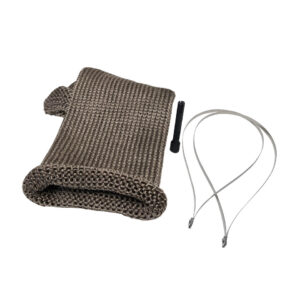 10038-P04-FRO_28527 Titanium™ Knit Exhaust Sleeve - 10cm x 30.5cm (4" x 12") DEI-10038
