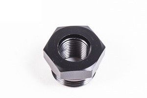 14-0285 8AN ORB Male to M12x1.25 Female Adapter Radium Engineering