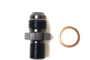 14-0425 6AN Male to M12x1.25 Male Fitting Adapter Radium Engineering