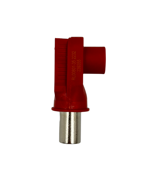 Ecumaster Connector RL00801-35RE; 8.0MM; RADLOK-35MM; Red