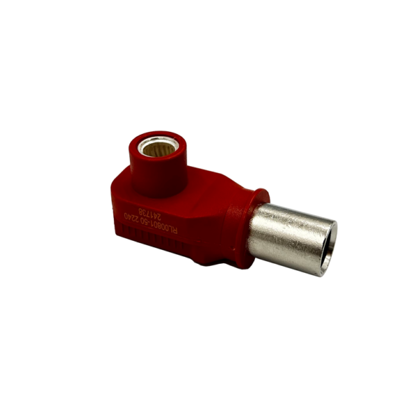 Ecumaster Connector RL00801-50RE; 8.0MM; RADLOK-50MM; Red
