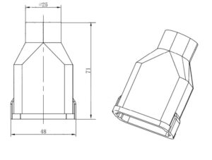 Ecumaster Osłona G24L gumowa na złącze FCI 24Pin