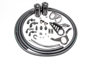 20-0387-FL Dual Catch Can Kit for Toyota MK4 Supra Fluid Lock Radium Engineering