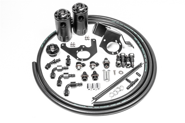 Dual Catch Can Kit for Cadillac CTS-V Fluid Lock Radium Enginerring