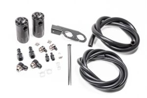 20-0729-FL Dual Catch Can Kit for Nissan Z33 V35 VQ35DE/HR Fluid Lock Radium Engineering