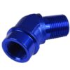 Adapter 3/8 NPT 45' female-male coupler hose fitting Blue