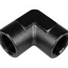 Adapter 3/8 NPT 90' female-female coupler hose fitting Black