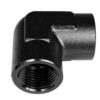 Adapter 3/8 NPT 90' female-female coupler hose fitting Black