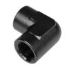 Adapter 3/8 NPT 90' female-female coupler hose fitting Black