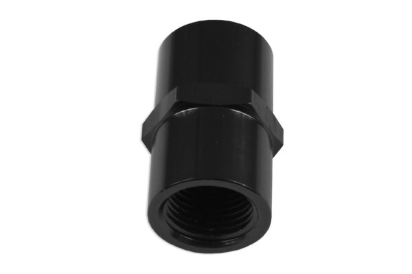 3-8-npt-nypel-adapter-zensko-zenski-lacznik-czarny_2 3/8 NPT to 3/8 NPT Straight Female Coupler Union Bush Oil Hose Fitting Adapter Black