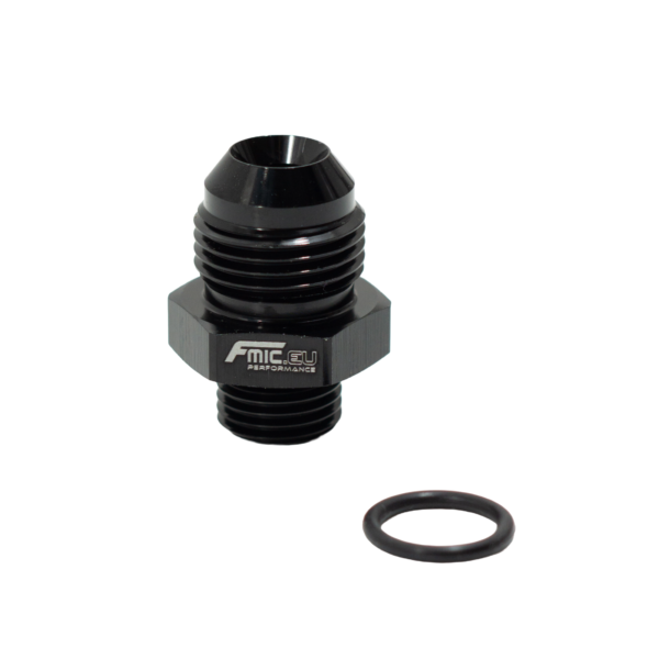 AN6 ORB Male To AN8 Male JIC Hose Fitting Adapter Black