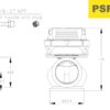 744324500psr8b Pulsar PSR New Generation Wastegate 45mm V-Band External Wastegate Black