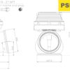 744325000psr8b Pulsar PSR New Generation Wastegate 50mm V-Band External Wastegate Black