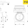 Pulsar PSR New Generation Wastegate 60mm V-Band External Wastegate Silver