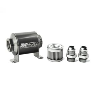 DeatschWerks In-Line Fuel Filter Kit -10AN 10 Micron 70mm