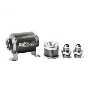 DeatschWerks In-Line Fuel Filter Kit -8AN 40 Micron 70mm