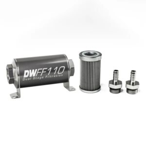 DeatschWerks In-Line Fuel Filter Kit 3/8IN 40 Micron 110mm