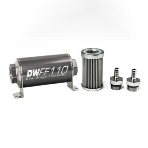 DeatschWerks In-Line Fuel Filter Kit 5/16IN 40 Micron 110mm