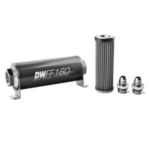 DeatschWerks In-Line Fuel Filter Kit -8AN 40 Micron 160mm