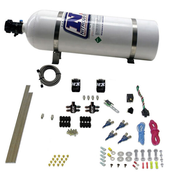80004-15_l Nitrous Express Kit NX 80004-15 4-Cyl Gas (100-150-200-250Hp) With 15Lb Bottle (6.8 kg)