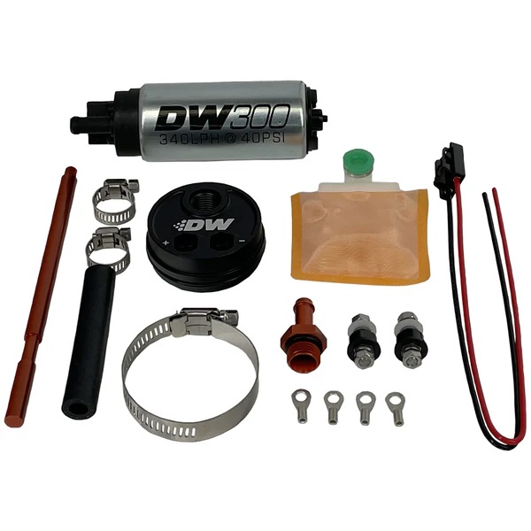 9-301-5002 DeatschWerks In-Tank Pump Adatper and DW300 340lph Fuel Pump for 2.5L Surge Tank