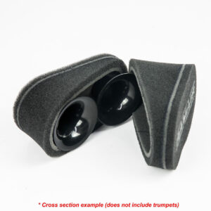 2x Twin Inlet Motorcycle Carb Sock Air Filter Ramair MS-010