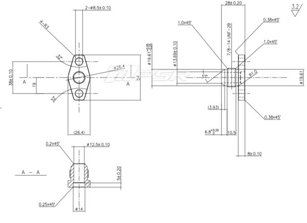 964328101psr2 Pulsar PSR Oil Drain Flange Kits for Small Frame Turbos with 10AN Thread