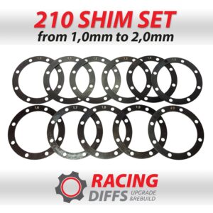 Bolt type Differential Backlash adjustment for BMW shim kit 210mm