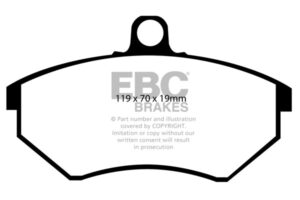 DP841/2 Brake Pads ULTIMAX2 EBC Brakes for Seat Cordoba Ibiza 6K Toledo Seat COMMERCIAL Inca Volkswagen Corrado Golf Mk2 Golf Mk3 Golf Cabriolet Mk3 Passat B3 Passat B4 Vento Volkswagen COMMERCIAL Caddy Cordoba Cupra Ibiza 6K Cupra Toledo GTi Corrado G60