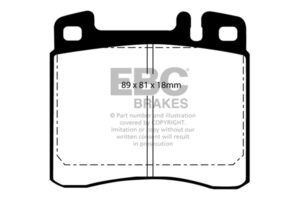 DP888 Brake Pads ULTIMAX2 EBC Brakes for Mercedes-Benz W140 300 SE W140 300 SEL