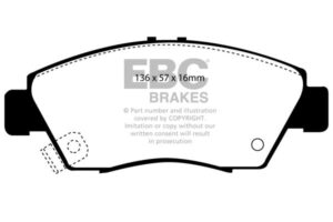 DP891 Brake Pads ULTIMAX2 EBC Brakes for Honda Civic 5th Gen EG8 Civic 6th Gen EJ9 Civic 6th Gen MB2 Civic 6th Gen EK3 Civic 6th Gen MB3 Civic 6th Gen MB4 Civic 6th Gen EK1 Civic 7th Gen ES9 Civic 7th Gen ES4 Civic 7th Gen EU5 Civic 7th Gen EU7 Civic 7th