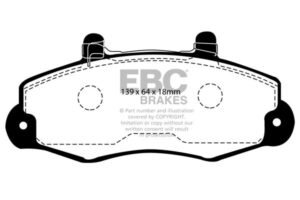 DP918/2 Brake Pads ULTIMAX2 EBC Brakes for Ford COMMERCIAL Transit 2nd Gen 100 Transit 2nd Gen 120 Transit 2nd Gen 80