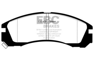 DP954 Brake Pads ULTIMAX2 EBC Brakes for Citroen Citroen COMMERCIAL Mitsubishi Challenger Chariot Delica Eclipse FTO GP FTO GPR FTO GPX Galant Lancer Legnum Outlander Pajero RVR Shogun Shogun Sport Sigma Sigma Estate Spacegear Space Wagon Mitsubishi COMME