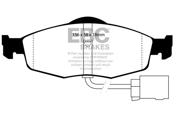 DP955 Brake Pads ULTIMAX2 EBC Brakes for Ford Cougar Mondeo Saloon Mk1 Mondeo Estate Mk1 Mondeo Hatchback Mk1 Mondeo Saloon Mk2 Mondeo Estate Mk2 Mondeo Hatchback Mk2 Scorpio Saloon Scorpio Estate Mondeo Estate Mk2 ST200 Mondeo Estate Mk2 ST24 Mondeo Hatc