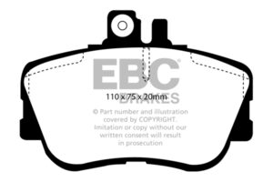 DP962 Brake Pads ULTIMAX2 EBC Brakes for Mercedes-Benz CClass W202 C180 CClass W202 C200 CClass W202 C220 CClass W202 C220 D CClass W202 C230 CClass W202 C230 K CClass W202 C250 D CClass W202 C280
