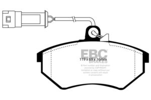 DP982/2 Brake Pads ULTIMAX2 EBC Brakes for Volkswagen Corrado Golf Mk2 Golf Mk2 GTi