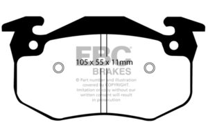DP983 Brake Pads ULTIMAX2 EBC Brakes for Renault Clio Mk1 Clio Mk2 Megane Convertible Mk1 Megane Coupe Mk1 Megane Estate Mk1 Megane Hatch Mk1 Megane Saloon Mk1 Megane Scenic Safrane Quadra 19 19 Chamade Clio Mk2 RS