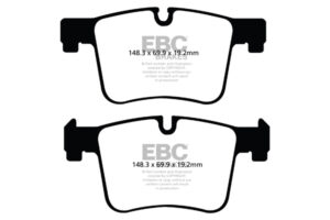DPX2105 Brake Pads ULTIMAX2 EBC Brakes for BMW 1 Series F20 125 1 Series xDrive F20 120 1 Series F21 120 1 Series F21 125 1 Series xDrive F21 120 2 Series F22 Coupe 220 2 Series F22 Coupe 225 2 Series F22 Coupe 228 2 Series F22 Coupe 230 2 Series xDrive F
