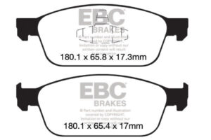 DPX2145 Brake Pads ULTIMAX2 EBC Brakes for Ford Focus Mk3 Kuga Mk2 Tourneo Connect Ford COMMERCIAL Transit Connect Focus Mk3 ST