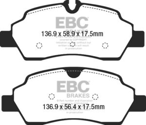 DPX2222 DPX2222 Brake Pads ULTIMAX2 EBC Brakes for Ford COMMERCIAL Transit 4th Gen 310 Transit 4th Gen 350 Transit 4th Gen 430 Transit 4th Gen 470 Transit Custom 330