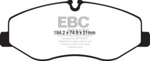 dpx2223 DPX2223 Brake Pads ULTIMAX2 EBC Brakes for Mercedes-Benz Mercedes-Benz COMMERCIAL Vito W447 110 Vito W447 114 Vito W447 116 Vito W447 119 VClass W447 V200 VClass W447 V220 VClass W447 V250